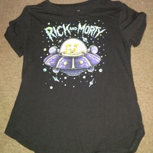 Black Rick and Mort t-shirt